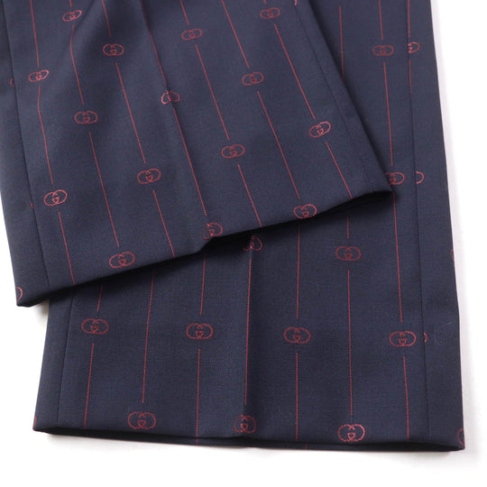GUCCI Other bottoms 595172 Main: 99% wool, Main: 1% silk, Part: 100% polyester Navy Women 38 Used Authentic