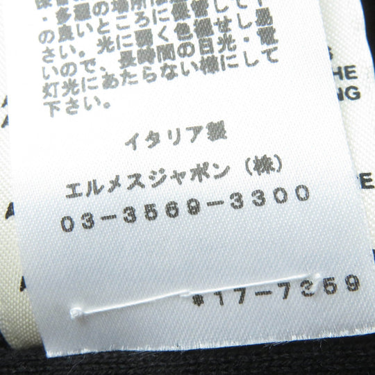 HERMES one piece Main: 99% wool, Main: 1% nylon, Part: Lamb leather black Women 36 Used Authentic