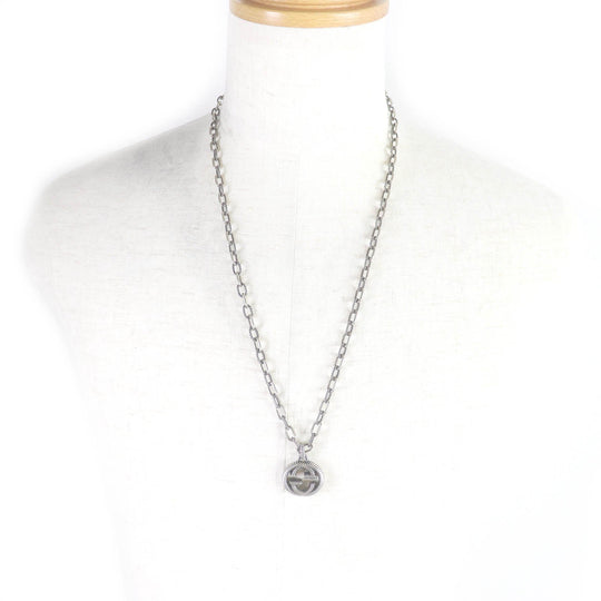 GUCCI Necklace 604155 Main�FAG925 Silver mens Used Authentic
