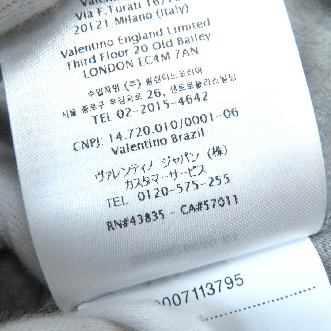 VALENTINO Short sleeve T-shirt 1V3MG02D8R9 Main: 100% cotton, embroidery thread: 100% polyester gray mens L Used Authentic