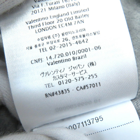 VALENTINO Short sleeve T-shirt 1V3MG02D8R9 Main: 100% cotton, embroidery thread: 100% polyester gray mens L Used Authentic