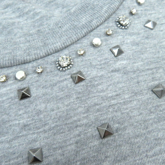 VALENTINO Short sleeve T-shirt 1V3MG02D8R9 Main: 100% cotton, embroidery thread: 100% polyester gray mens L Used Authentic