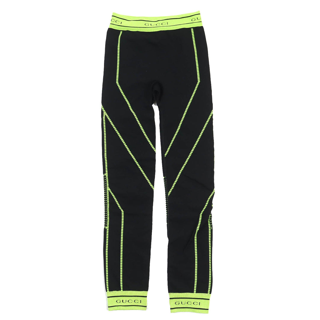 GUCCI Other bottoms 696130 Main: 95% polyamide (nylon), 5% polyurethane Black Neon Green mens S (175/78A) Used Authentic