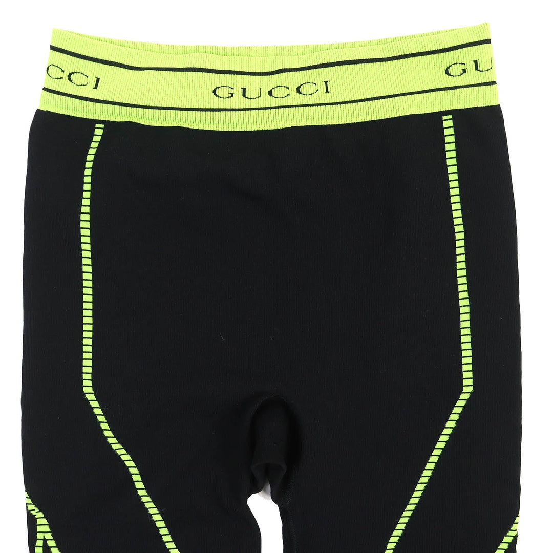 GUCCI Other bottoms 696130 Main: 95% polyamide (nylon), 5% polyurethane Black Neon Green mens S (175/78A) Used Authentic