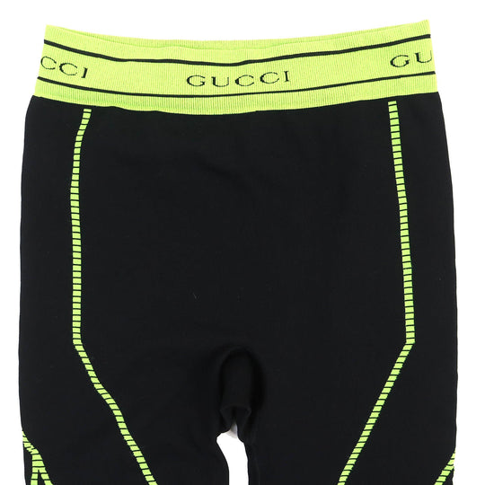 GUCCI Other bottoms 696130 Main: 95% polyamide (nylon), 5% polyurethane Black Neon Green mens S (175/78A) Used Authentic