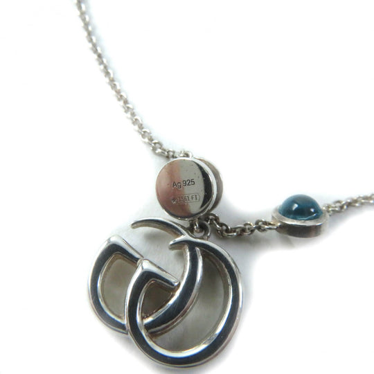 GUCCI Necklace 527399 Main: AG925, Part: Mother of pearl Silver Double G Mother of Pearl Necklace Women Used Authentic