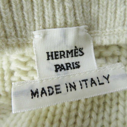 HERMES poncho 3H2602D4 Outer: 100% wool, part: 95% wool, part: 5% nylon Ivory Women 34 Used Authentic
