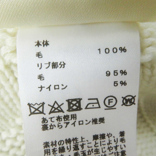 HERMES poncho 3H2602D4 Outer: 100% wool, part: 95% wool, part: 5% nylon Ivory Women 34 Used Authentic