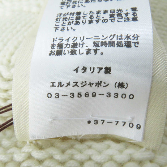 HERMES poncho 3H2602D4 Outer: 100% wool, part: 95% wool, part: 5% nylon Ivory Women 34 Used Authentic