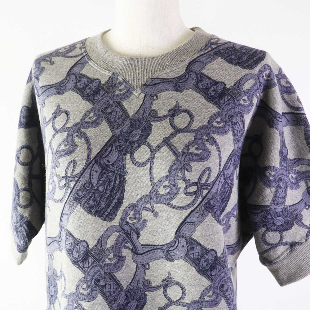 HERMES one piece Outer: 86% cotton, Outer: 14% camel, Part: 74% cotton, Part: 18% camel, Part: 8% polyurethane, Lining (pocket): 100% cotton Gray Blue Bride de Cour Women 34 Used Authentic