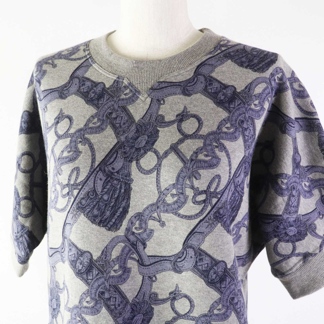 HERMES one piece Outer: 86% cotton, Outer: 14% camel, Part: 74% cotton, Part: 18% camel, Part: 8% polyurethane, Lining (pocket): 100% cotton Gray Blue Bride de Cour Women 34 Used Authentic