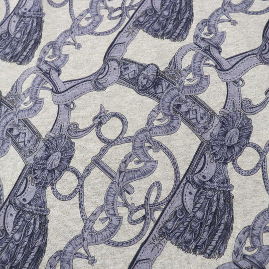 HERMES one piece Outer: 86% cotton, Outer: 14% camel, Part: 74% cotton, Part: 18% camel, Part: 8% polyurethane, Lining (pocket): 100% cotton Gray Blue Bride de Cour Women 34 Used Authentic