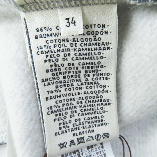 HERMES one piece Outer: 86% cotton, Outer: 14% camel, Part: 74% cotton, Part: 18% camel, Part: 8% polyurethane, Lining (pocket): 100% cotton Gray Blue Bride de Cour Women 34 Used Authentic