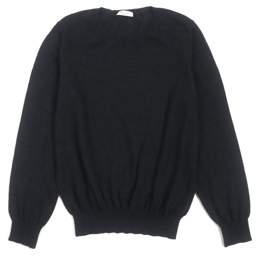 VALENTINO sweater Main: 100% cashmere Dark gray mens S Used Authentic