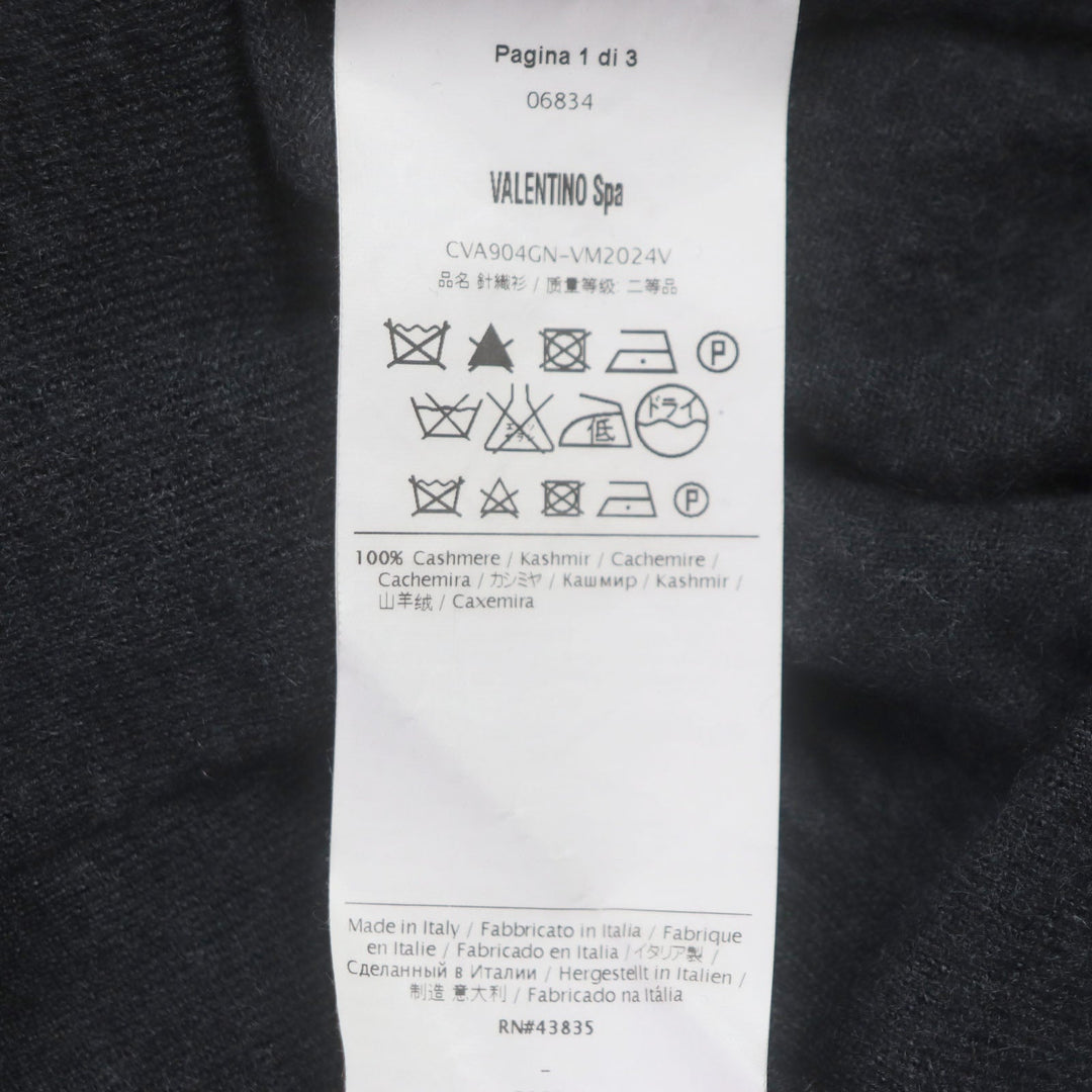 VALENTINO sweater Main: 100% cashmere Dark gray mens S Used Authentic