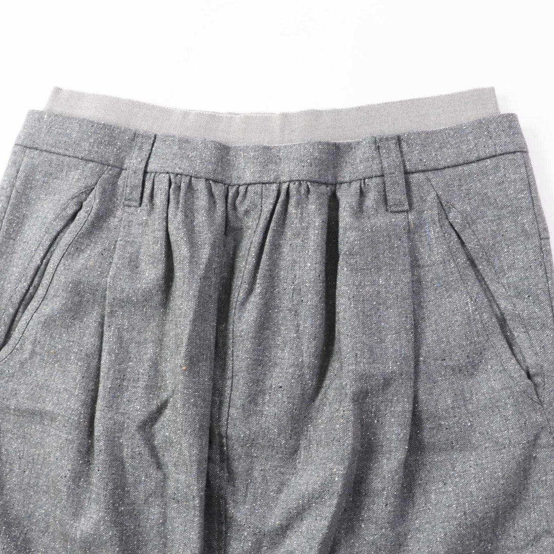 Brunello Cucinelli skirt DK71713 wool, cotton gray Women 44 Used Authentic