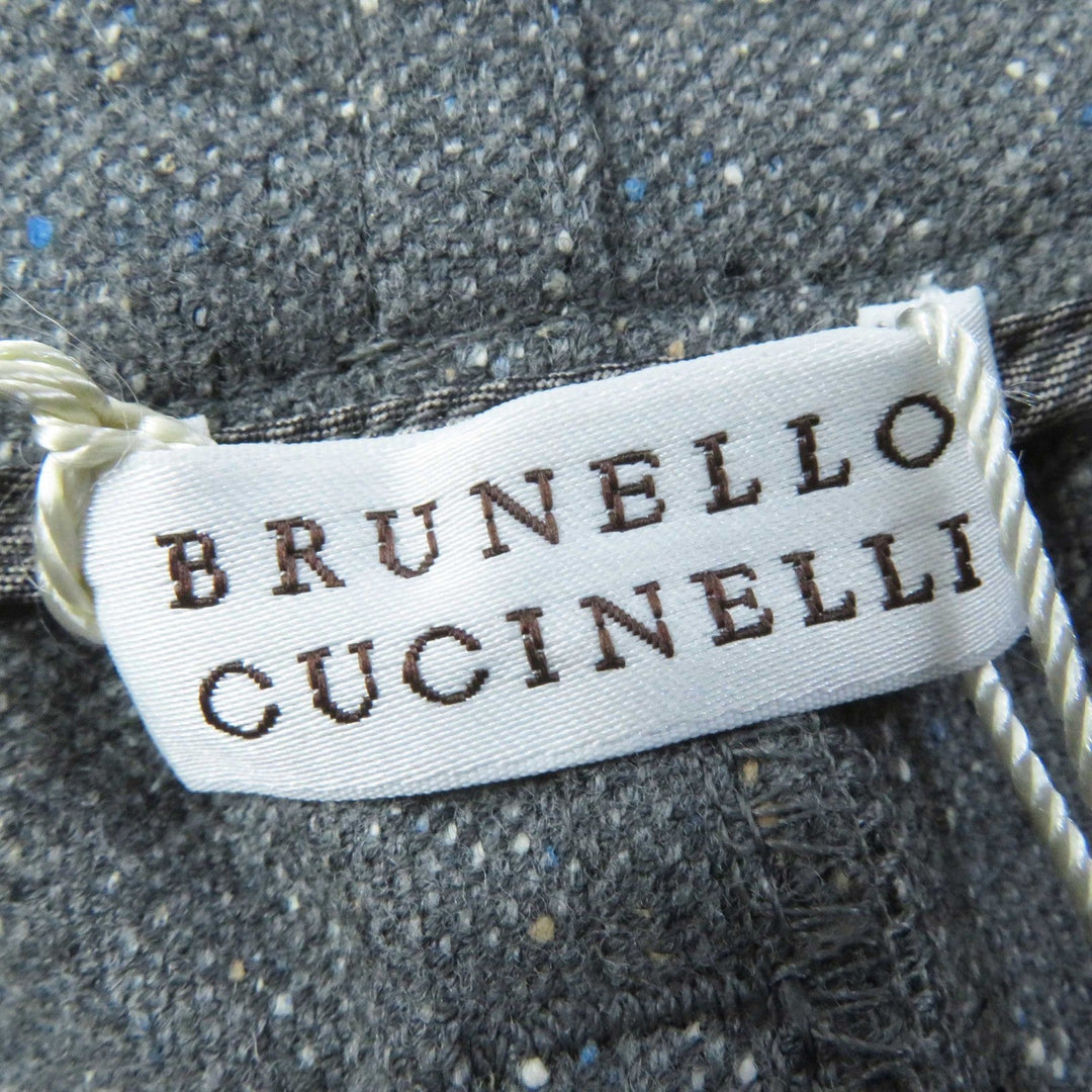 Brunello Cucinelli skirt DK71713 wool, cotton gray Women 44 Used Authentic