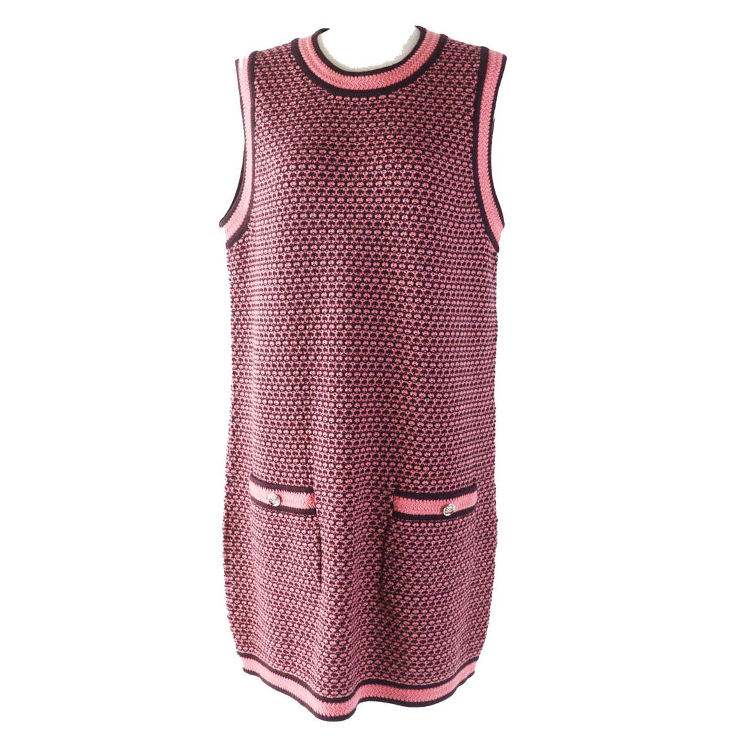 CHANEL one piece P75435 Outer material: 100% cashmere Pink Bordeaux Women 44 Used Authentic