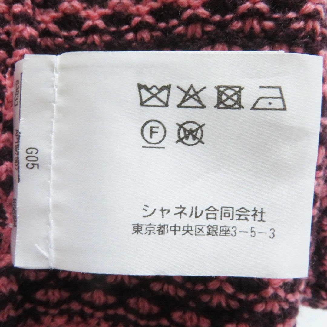 CHANEL one piece P75435 Outer material: 100% cashmere Pink Bordeaux Women 44 Used Authentic