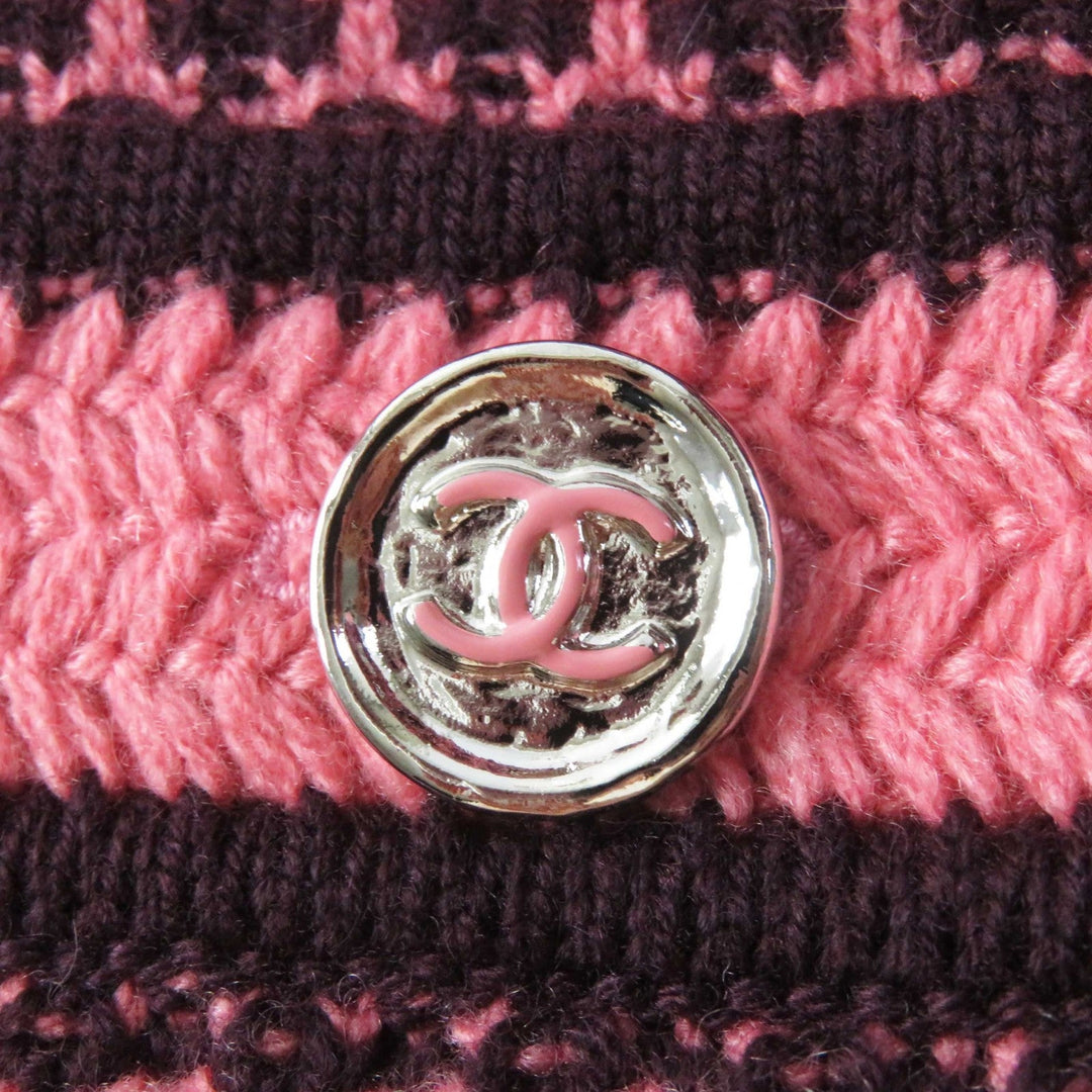 CHANEL one piece P75435 Outer material: 100% cashmere Pink Bordeaux Women 44 Used Authentic
