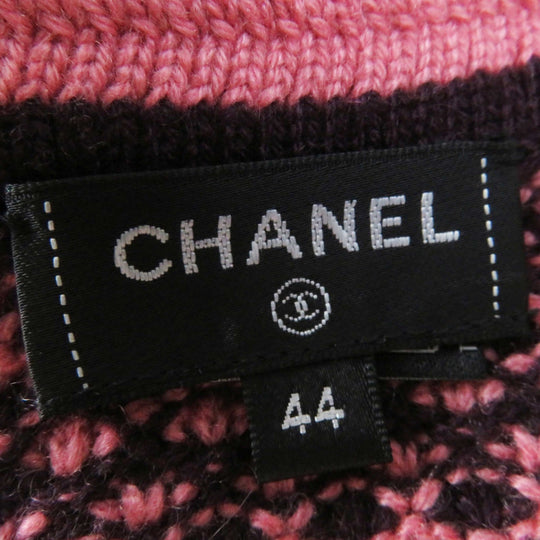 CHANEL one piece P75435 Outer material: 100% cashmere Pink Bordeaux Women 44 Used Authentic