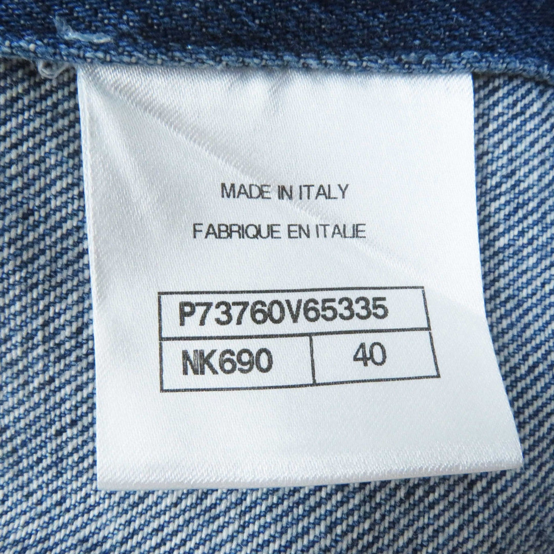 CHANEL one piece P73760 Outer material: 100% cotton Indigo blue Women 40 Used Authentic
