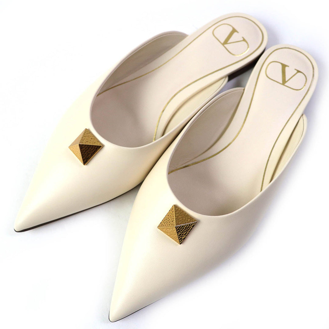 VALENTINO Sandals Main: Leather Ivory Women 35 Used Authentic