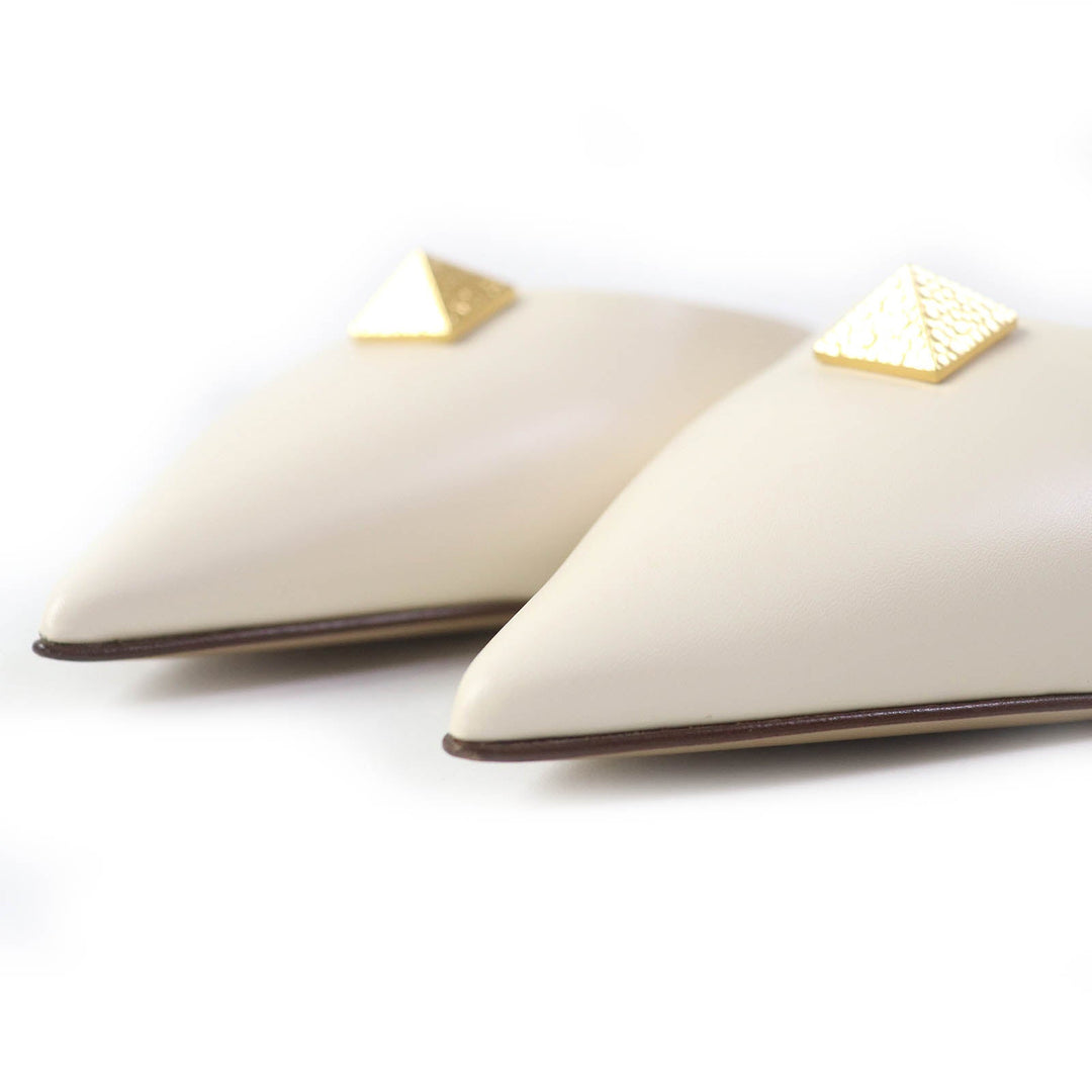 VALENTINO Sandals Main: Leather Ivory Women 35 Used Authentic