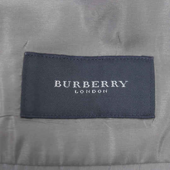 BURBERRY LONDON tailored jacket Outer material: 60% wool, Outer material: 30% silk, Outer material: 10% mohair, Sleeve lining: cupra, Body lining: polyester: cupra Light gray mens 175 A6 Used Authentic