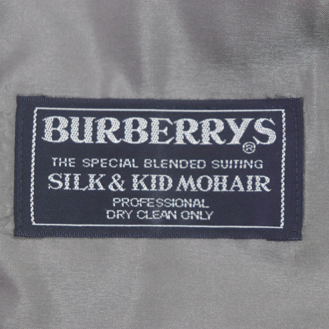 BURBERRY LONDON tailored jacket Outer material: 60% wool, Outer material: 30% silk, Outer material: 10% mohair, Sleeve lining: cupra, Body lining: polyester: cupra Light gray mens 175 A6 Used Authentic