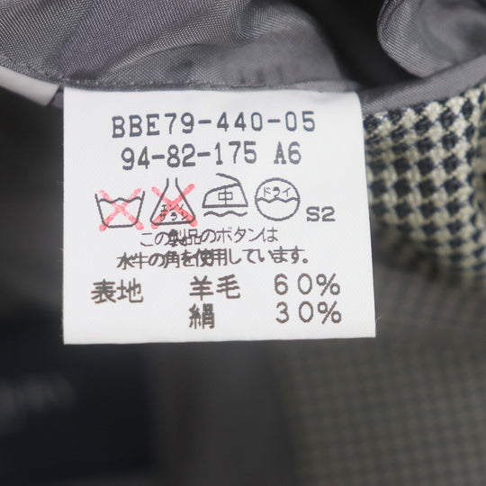 BURBERRY LONDON tailored jacket Outer material: 60% wool, Outer material: 30% silk, Outer material: 10% mohair, Sleeve lining: cupra, Body lining: polyester: cupra Light gray mens 175 A6 Used Authentic