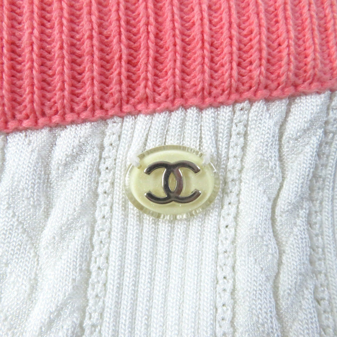 CHANEL Pants P61499 Main: 90% viscose, 5% polyester, 4% cotton, 1% polyurethane White pink Women 36 Used Authentic