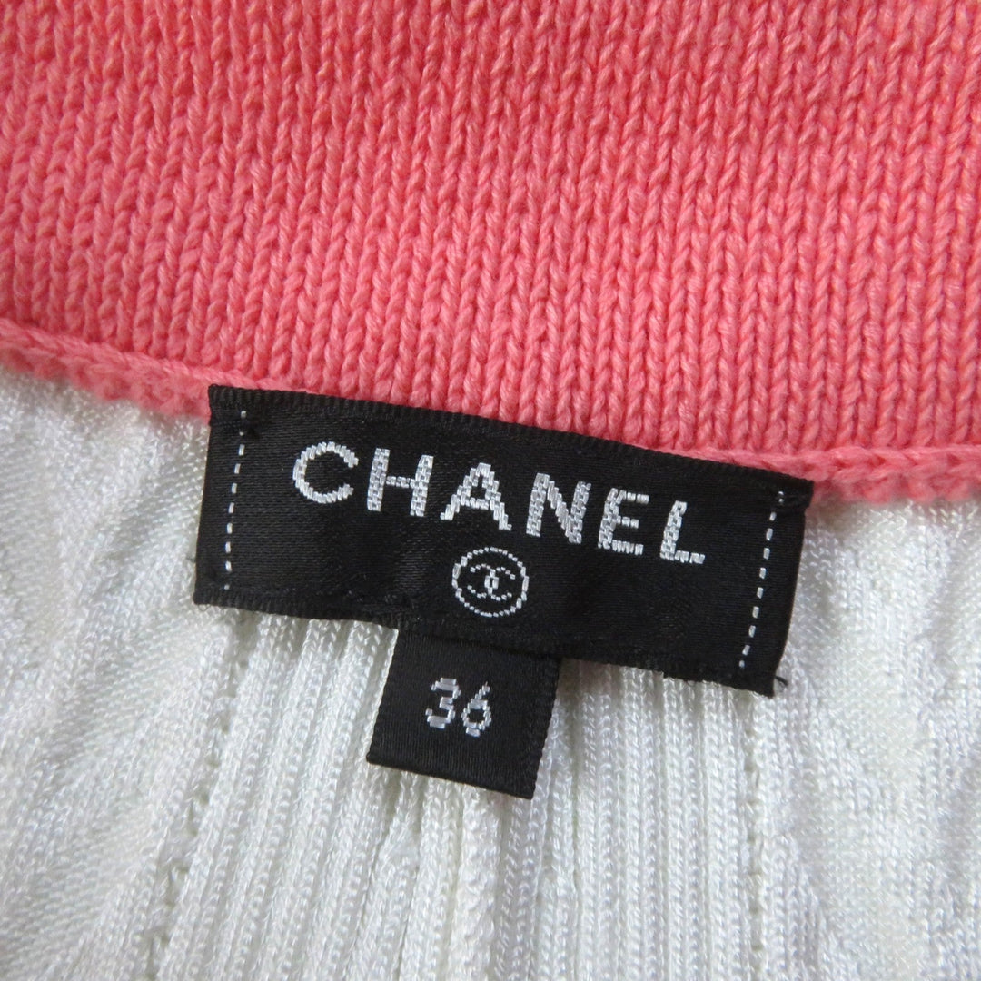 CHANEL Pants P61499 Main: 90% viscose, 5% polyester, 4% cotton, 1% polyurethane White pink Women 36 Used Authentic