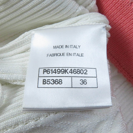 CHANEL Pants P61499 Main: 90% viscose, 5% polyester, 4% cotton, 1% polyurethane White pink Women 36 Used Authentic