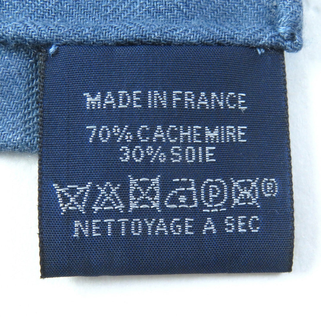 HERMES scarf Main: 70% cashmere, Main: 30% silk blue Libre Comme Pegase Women Used Authentic