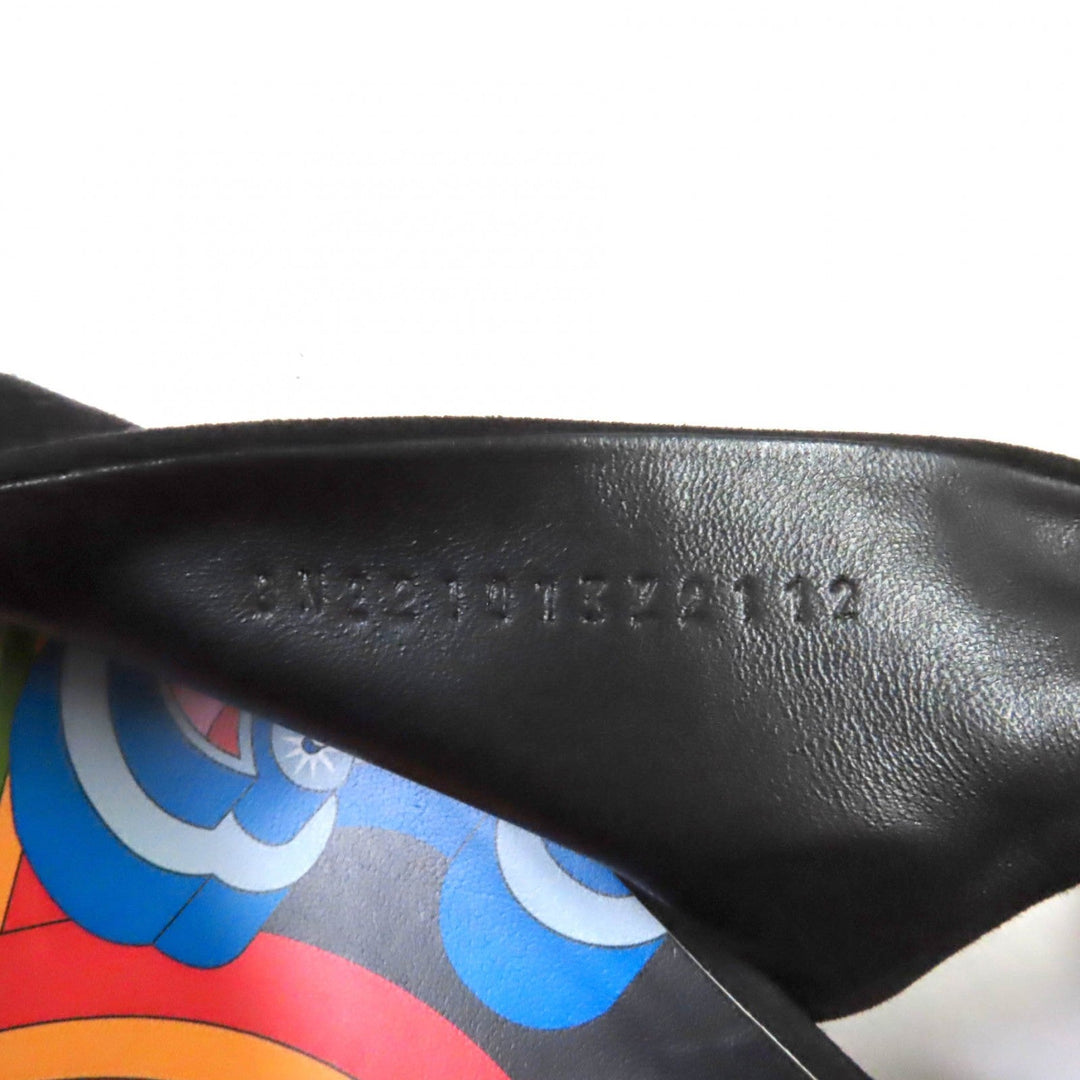 HERMES pumps Main: Suede leather black Women 39 Used Authentic