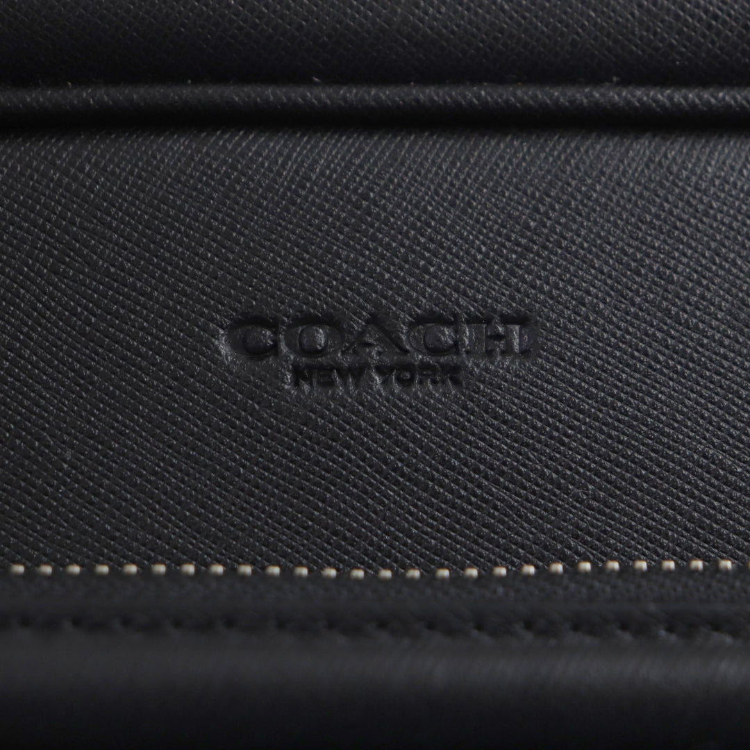 COACH Briefcase 71330 Safiano leather black Crosby mens Used Authentic