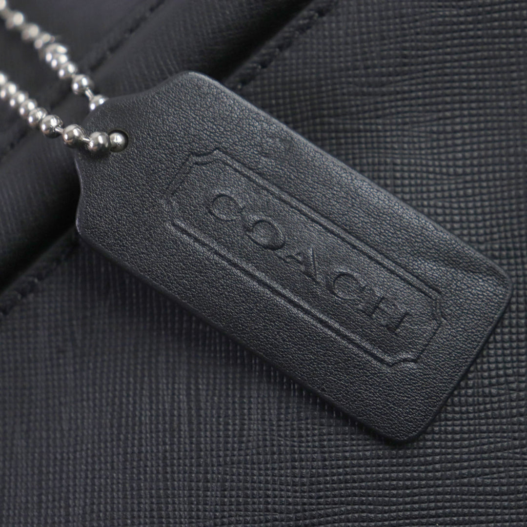 COACH Briefcase 71330 Safiano leather black Crosby mens Used Authentic