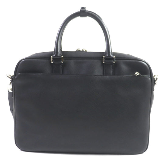 COACH Briefcase 71330 Safiano leather black Crosby mens Used Authentic