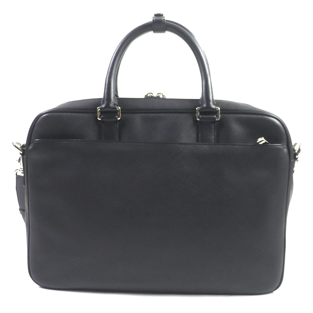 COACH Briefcase 71330 Safiano leather black Crosby mens Used Authentic