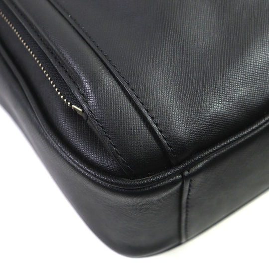 COACH Briefcase 71330 Safiano leather black Crosby mens Used Authentic