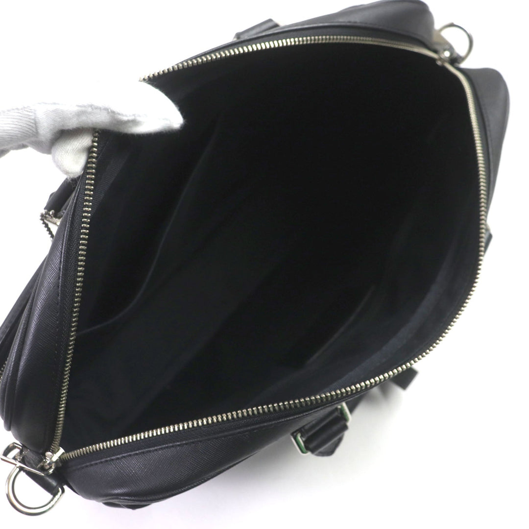 COACH Briefcase 71330 Safiano leather black Crosby mens Used Authentic