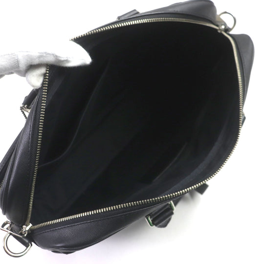 COACH Briefcase 71330 Safiano leather black Crosby mens Used Authentic