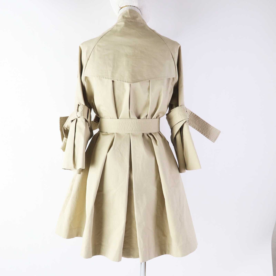 MONCLER A line coat Outer: 87% cotton, Outer: 13% polyester, Yoke back: 100% nylon beige ADHAFERA ADHAFERA Women zero size Used Authentic