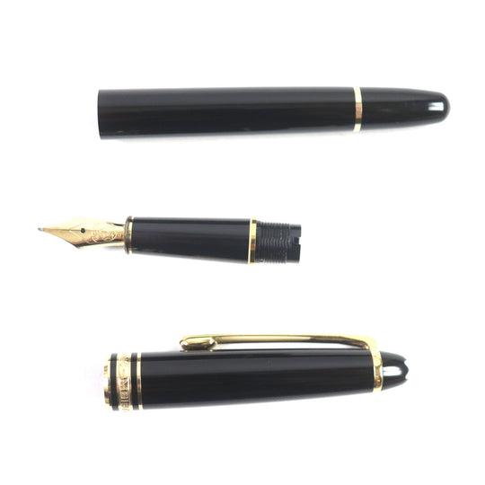 MONTBLANC fountain pen Pen point: K14 Black gold Meisterstck Classic mens Used Authentic