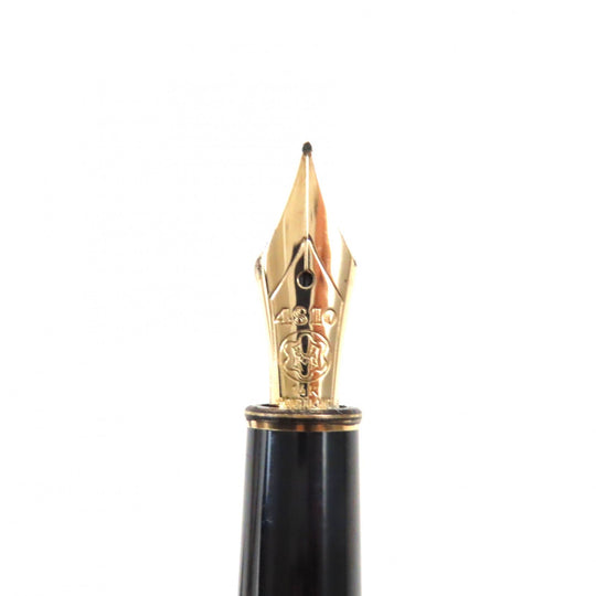 MONTBLANC fountain pen Pen point: K14 Black gold Meisterstck Classic mens Used Authentic