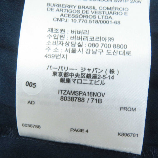 BURBERRY one piece 8038788 Outer: 100% polyester, part: 100% silk, part: 55% cotton, part: 45% viscose Navy Women 38 Used Authentic
