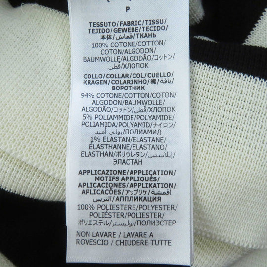 GUCCI one piece 731592 Outer: 100% cotton, Part: 94% cotton, Part: 5% nylon, Part: 1% polyurethane, Applique: 100% polyester White black Women S Used Authentic