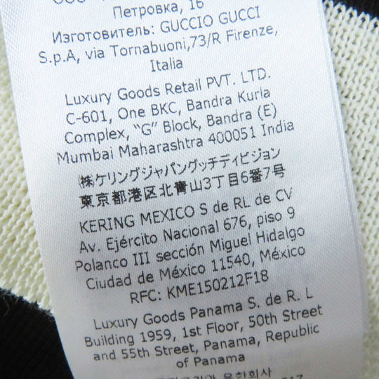 GUCCI one piece 731592 Outer: 100% cotton, Part: 94% cotton, Part: 5% nylon, Part: 1% polyurethane, Applique: 100% polyester White black Women S Used Authentic