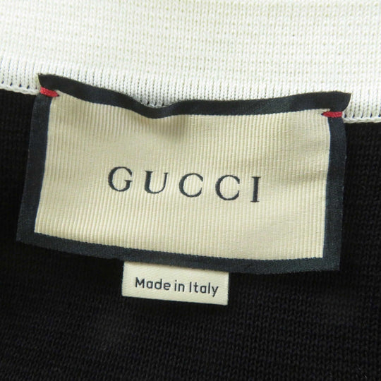 GUCCI one piece 731592 Outer: 100% cotton, Part: 94% cotton, Part: 5% nylon, Part: 1% polyurethane, Applique: 100% polyester White black Women S Used Authentic